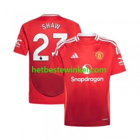 Manchester United Luke Shaw 23 Voetbalshirts Thuis 2024-25